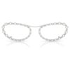 Sunglasses Oval Shape, 2 in 1 Clip-On, Sk7044, Silver Tone Sunglasses Oval Shape, 2 in 1 Clip-On, Sk7044, Silver Tone