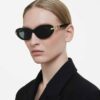 Sunglasses Oval Shape, Black Sunglasses Oval Shape, Black
