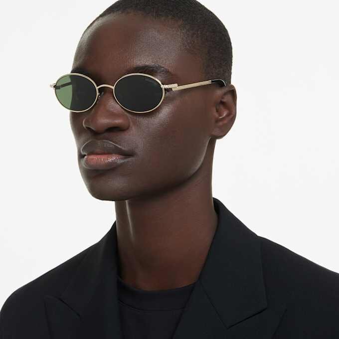 Sunglasses Oval Shape, Green Sunglasses Oval Shape, Green