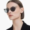 Sunglasses Oval Shape, Sk7017, Silver Tone Sunglasses Oval Shape, Sk7017, Silver Tone