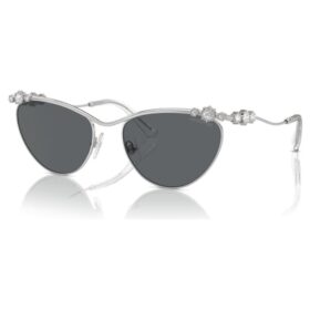 Sunglasses Oval Shape, Sk7017, Silver Tone