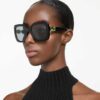 Sunglasses Oversized, Square Shape, Sk6001, Black Sunglasses Oversized, Square Shape, Sk6001, Black