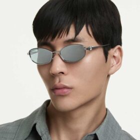 Sunglasses Pillow Shape, Sk7042, Silver Tone