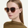Sunglasses Square Shape, Sk7043, Brown Sunglasses Square Shape, Sk7043, Brown