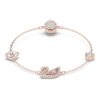 Swan Bracelet Swan, Pink, Rose Gold-Tone Plated Swan Bracelet Swan, Pink, Rose Gold-Tone Plated