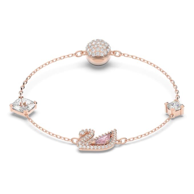Swan Bracelet Swan, Pink, Rose Gold-Tone Plated Swan Bracelet Swan, Pink, Rose Gold-Tone Plated