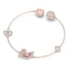 Swan Bracelet Swan, Pink, Rose Gold-Tone Plated Swan Bracelet Swan, Pink, Rose Gold-Tone Plated