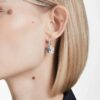 Swan Drop Earrings Swan, Black, Mixed Metal Finish Swan Drop Earrings Swan, Black, Mixed Metal Finish