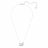 Swan Necklace Dancing Swan, White, Rhodium Plated Swan Necklace Dancing Swan, White, Rhodium Plated