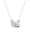 Swan Necklace Dancing Swan, White, Rhodium Plated Swan Necklace Dancing Swan, White, Rhodium Plated