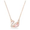 Swan Necklace Swan, Pink, Rose Gold-Tone Plated Swan Necklace Swan, Pink, Rose Gold-Tone Plated