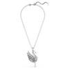 Swan Pendant and Brooch Swan, White, Ruthenium Plated Swan Pendant and Brooch Swan, White, Ruthenium Plated
