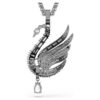 Swan Pendant and Brooch Swan, White, Ruthenium Plated Swan Pendant and Brooch Swan, White, Ruthenium Plated
