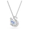 Swan Pendant Mixed Cuts, Swan, Blue Swan Pendant Mixed Cuts, Swan, Blue