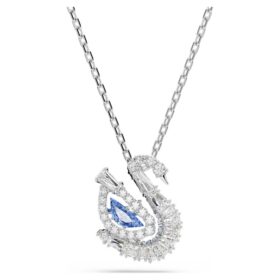 Swan Pendant Mixed Cuts, Swan, Blue