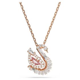 Swan Pendant Mixed Cuts, Swan, Pink