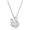 Swan Pendant Mixed Cuts, Swan, White Swan Pendant Mixed Cuts, Swan, White