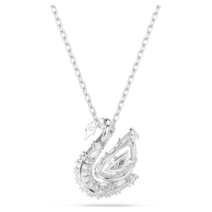 Swan Pendant Mixed Cuts, Swan, White Swan Pendant Mixed Cuts, Swan, White