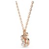 Swan Pendant Mixed Cuts, Swan, White, Rose Gold-Tone Plated Swan Pendant Mixed Cuts, Swan, White, Rose Gold-Tone Plated