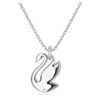 Swan Pendant Swan, Medium, White, Rhodium Plated