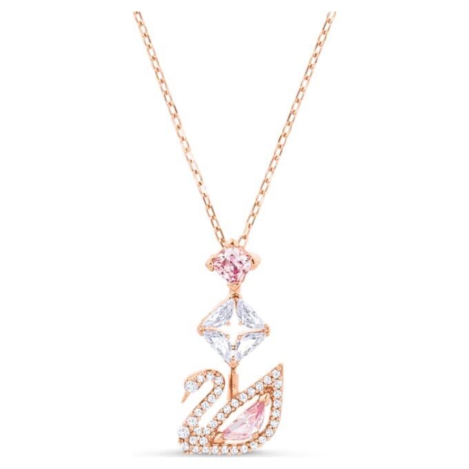 Swan Pendant Swan, Pink, Rose Gold-Tone Plated Swan Pendant Swan, Pink, Rose Gold-Tone Plated