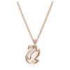 Swan Pendant Swan, Small, White, Rose Gold-Tone Plated Swan Pendant Swan, Small, White, Rose Gold-Tone Plated