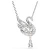 Swan Pendant Swan, White, Rhodium Plated Swan Pendant Swan, White, Rhodium Plated