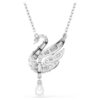 Swan Pendant Swan, White, Rhodium Plated Swan Pendant Swan, White, Rhodium Plated