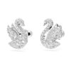 Swan Stud Earrings Swan, White, Rhodium Plated Swan Stud Earrings Swan, White, Rhodium Plated