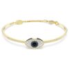 Symbolica Bangle Evil Eye, Blue, Gold-Tone Plated Symbolica Bangle Evil Eye, Blue, Gold-Tone Plated