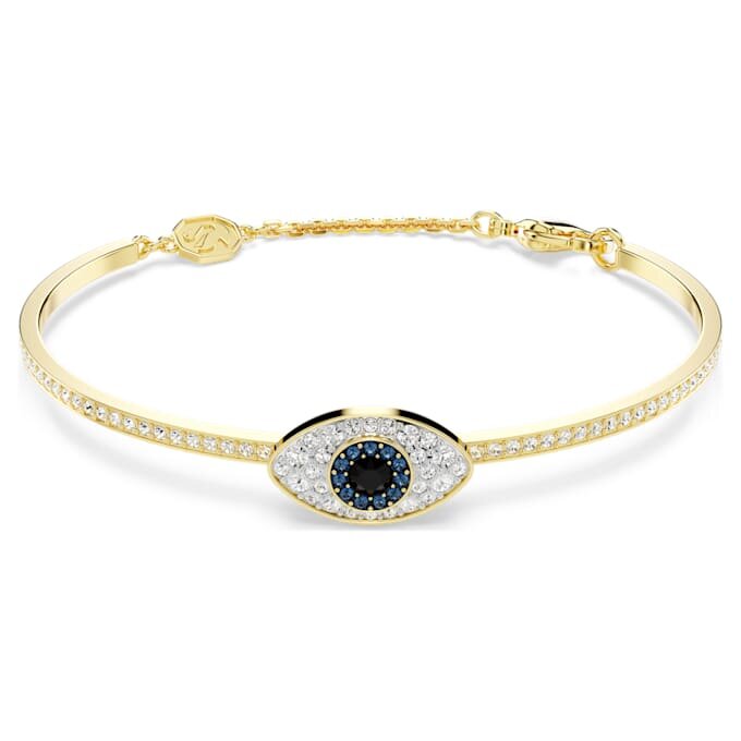Symbolica Bangle Evil Eye, Blue, Gold-Tone Plated Symbolica Bangle Evil Eye, Blue, Gold-Tone Plated
