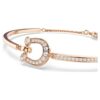 Symbolica Bangle Pavé, Horse Shoe, White, Rose Gold-Tone Plated Symbolica Bangle Pavé, Horse Shoe, White, Rose Gold-Tone Plated