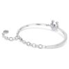 Symbolica Bangle Round Cut, Pavé, Horse Shoe, Blue, Rhodium Plated Symbolica Bangle Round Cut, Pavé, Horse Shoe, Blue, Rhodium Plated