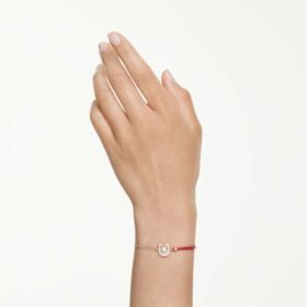 Symbolica Bracelet Crystal Pearl, Pavé, Horse Shoe, White, Rose Gold-Tone Plated Symbolica Bracelet Crystal Pearl, Pavé, Horse Shoe, White, Rose Gold-Tone Plated