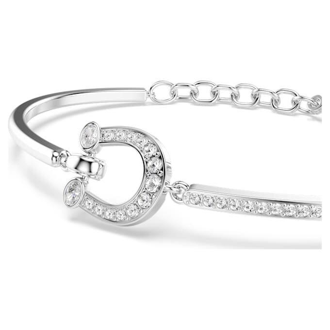 Symbolica Bracelet Pavé, Horse Shoe, White, Rhodium Plated Symbolica Bracelet Pavé, Horse Shoe, White, Rhodium Plated