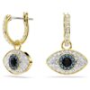 Symbolica Drop Earrings Evil Eye, Blue, Gold-Tone Plated Symbolica Drop Earrings Evil Eye, Blue, Gold-Tone Plated