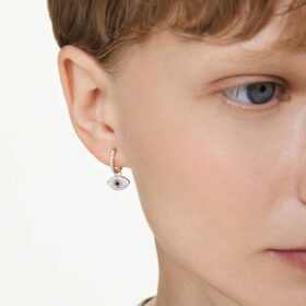 Symbolica Drop Earrings Eye, Multicolored, Rose Gold-Tone Plated Symbolica Drop Earrings Eye, Multicolored, Rose Gold-Tone Plated