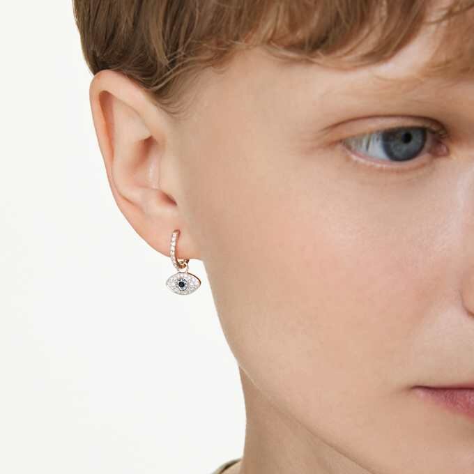 Symbolica Drop Earrings Eye, Multicolored, Rose Gold-Tone Plated Symbolica Drop Earrings Eye, Multicolored, Rose Gold-Tone Plated