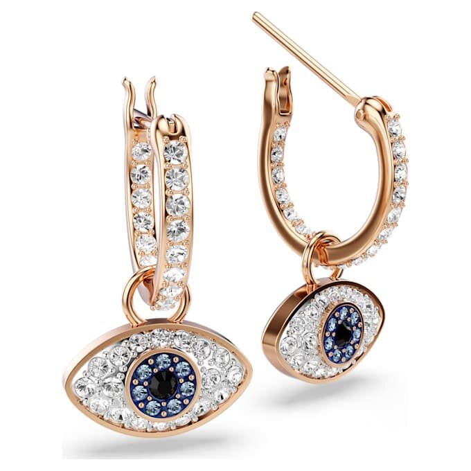 Symbolica Drop Earrings Eye, Multicolored, Rose Gold-Tone Plated Symbolica Drop Earrings Eye, Multicolored, Rose Gold-Tone Plated