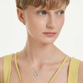 Symbolica Pendant Crystal Pearl, Round Cut, Pavé, Horse Shoe, White, Rhodium Plated Symbolica Pendant Crystal Pearl, Round Cut, Pavé, Horse Shoe, White, Rhodium Plated