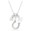 Symbolica Pendant Crystal Pearl, Round Cut, Pavé, Horse Shoe, White, Rhodium Plated Symbolica Pendant Crystal Pearl, Round Cut, Pavé, Horse Shoe, White, Rhodium Plated