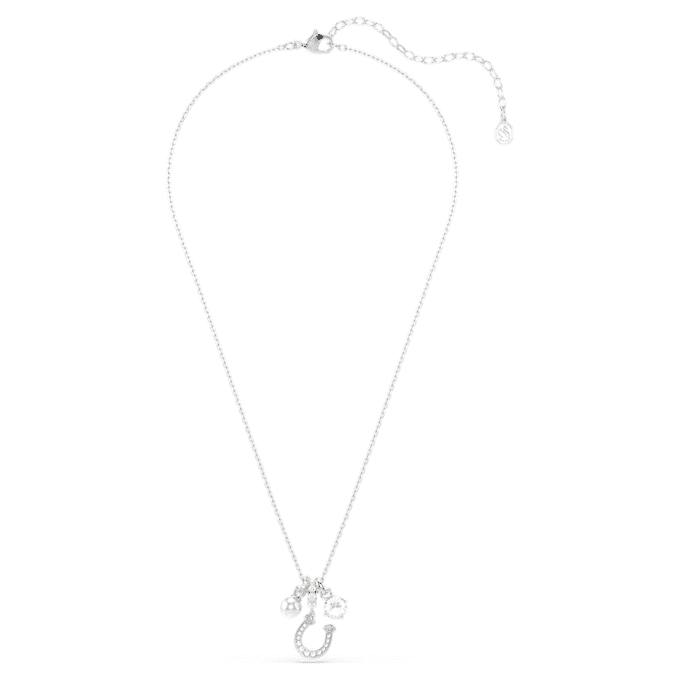 Symbolica Pendant Crystal Pearl, Round Cut, Pavé, Horse Shoe, White, Rhodium Plated Symbolica Pendant Crystal Pearl, Round Cut, Pavé, Horse Shoe, White, Rhodium Plated
