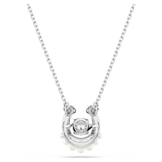 Symbolica Pendant Crystal Pearl, Round Cut, Pavé, Horse Shoe, White, Rhodium Plated Symbolica Pendant Crystal Pearl, Round Cut, Pavé, Horse Shoe, White, Rhodium Plated