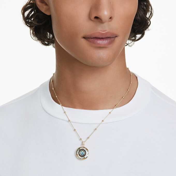 Symbolica Pendant Evil Eye, Medium, Multicolored, Gold-Tone Plated Symbolica Pendant Evil Eye, Medium, Multicolored, Gold-Tone Plated