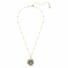 Symbolica Pendant Evil Eye, Medium, Multicolored, Gold-Tone Plated Symbolica Pendant Evil Eye, Medium, Multicolored, Gold-Tone Plated