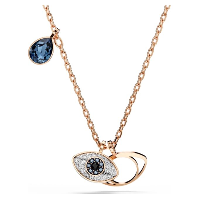 Symbolica Pendant Eye, Multicolored, Rose Gold-Tone Plated Symbolica Pendant Eye, Multicolored, Rose Gold-Tone Plated