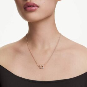 Symbolica Pendant Pavé, Horse Shoe, White, Rose Gold-Tone Plated Symbolica Pendant Pavé, Horse Shoe, White, Rose Gold-Tone Plated