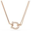 Symbolica Pendant Pavé, Horse Shoe, White, Rose Gold-Tone Plated Symbolica Pendant Pavé, Horse Shoe, White, Rose Gold-Tone Plated