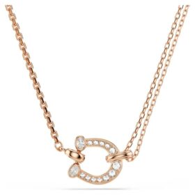 Symbolica Pendant Pavé, Horse Shoe, White, Rose Gold-Tone Plated Symbolica Pendant Pavé, Horse Shoe, White, Rose Gold-Tone Plated