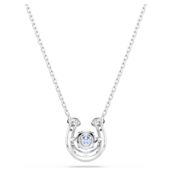 Symbolica Pendant Round Cut, Pavé, Horse Shoe, Blue, Rhodium Plated Symbolica Pendant Round Cut, Pavé, Horse Shoe, Blue, Rhodium Plated